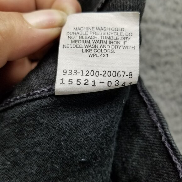 Levi's Jeans Womens 14 Black 512 Slim Fit Tapered Vintage Stretch Denim - Picture 12 of 14